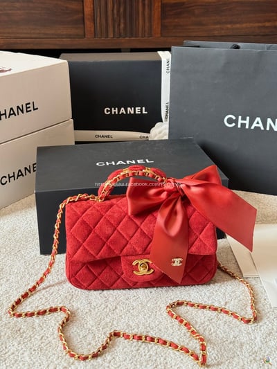 小香絲絨蝴蝶結CF包12