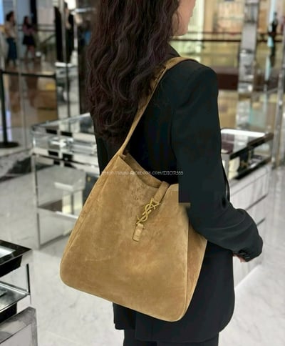 YSL麂皮絨hobo腋下包/水桶包2