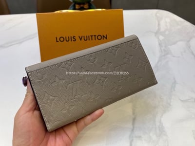 LV大象灰壓紋兩折長夾6