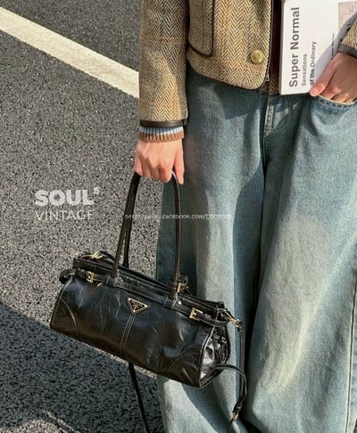 PRADA soft lux油蠟皮hobo4
