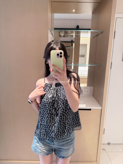 小香度假風滿印背心2