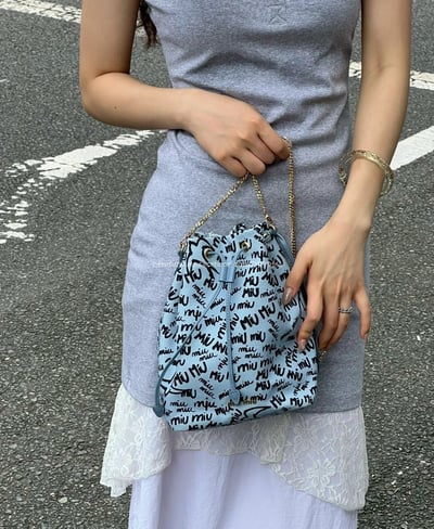 miumiu 塗鴉滿印水桶包3
