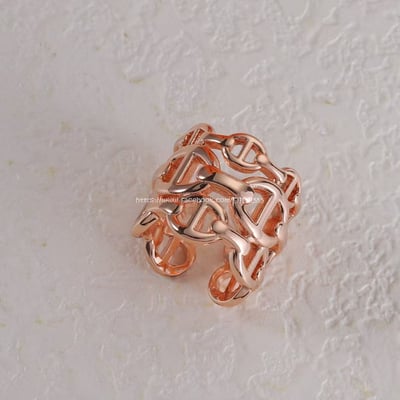 愛馬仕三層豬鼻戒指 8