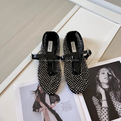 𝗔𝗟𝗔𝗜𝗔漁網鑽面芭蕾舞鞋5