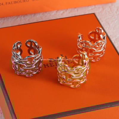 愛馬仕三層豬鼻戒指 7