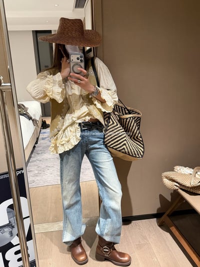  顯瘦微喇牛仔褲(送皮帶)8