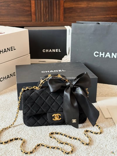 小香絲絨蝴蝶結CF包2