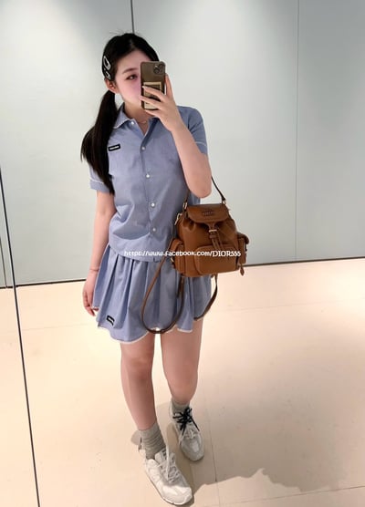 miu miu 藍格紋套裝裙6