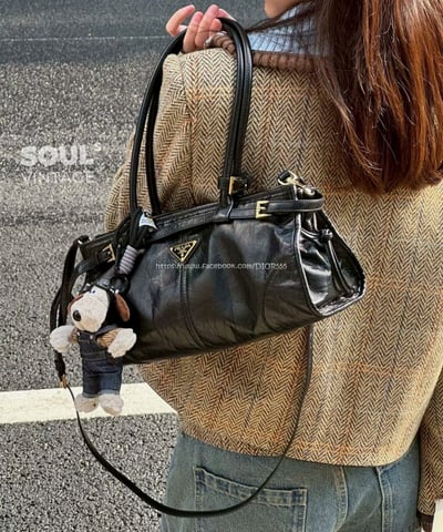 PRADA soft lux油蠟皮hobo7