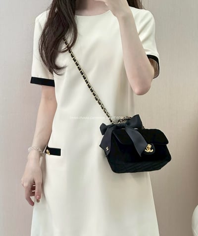 小香絲絨蝴蝶結CF包3