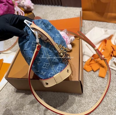 LV 丹寧牛仔水桶包4