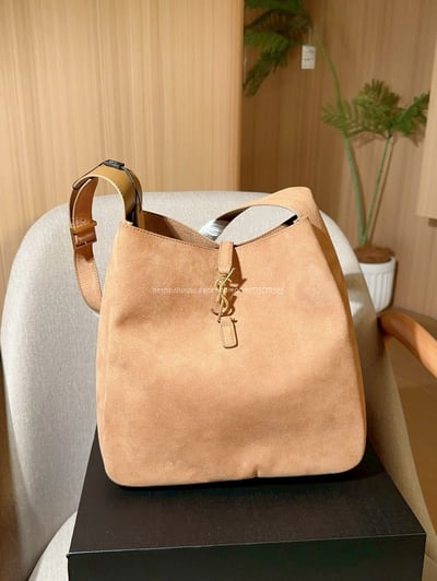 YSL麂皮絨hobo腋下包/水桶包5