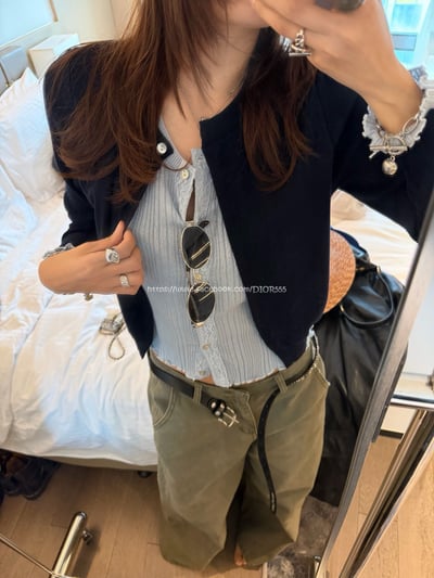 假兩件針織小外套1