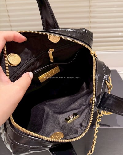 小香黑金褶皺保齡球包12