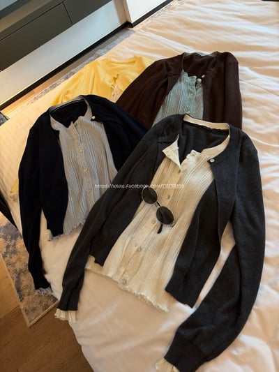 假兩件針織小外套13