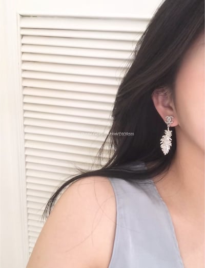 小香麥穗羽毛長款耳環4