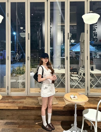 克羅心十字架牛仔褲裙4