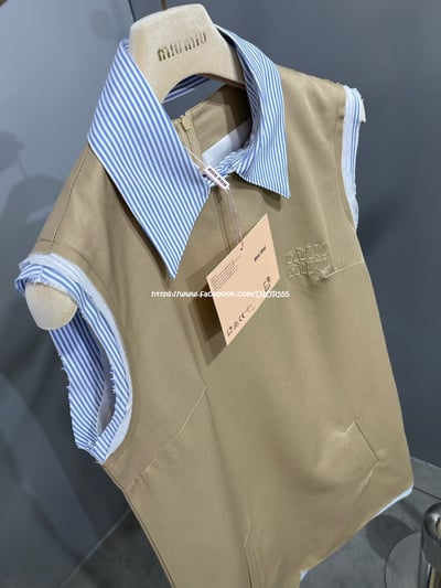 miu miu假兩件無袖連身裙8