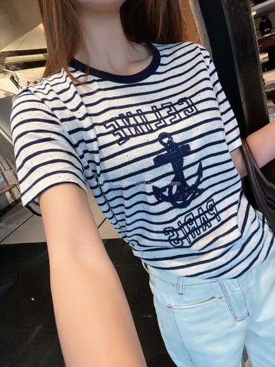 Celine字母條紋T恤9