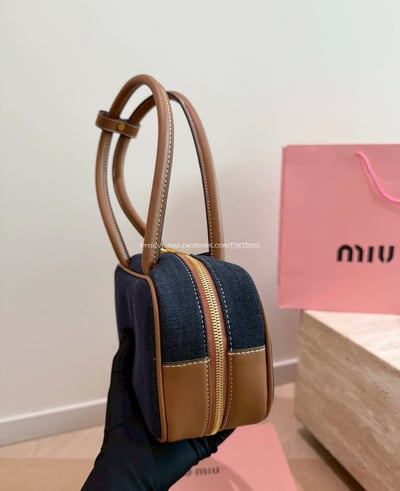 miumiu牛仔丹寧保齡球包8