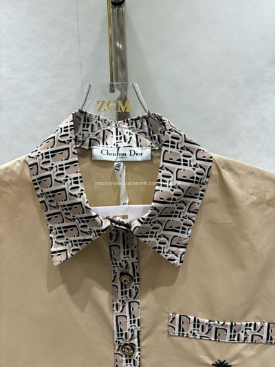 Dior老花拼接襯衫10