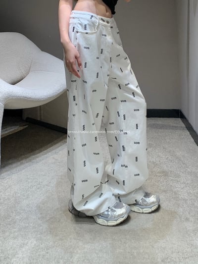 miumiu 直筒印花牛仔褲5