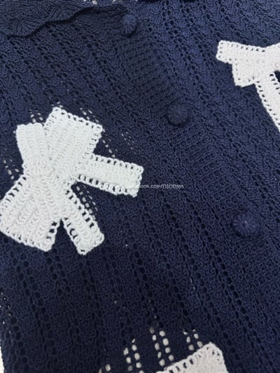 蝴蝶結針織短袖上衣11