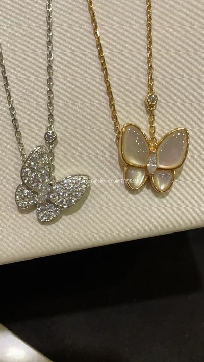 𝑉𝑎𝑛 𝑐𝑙𝑒𝑒𝑓 & 𝐴𝑟𝑝𝑒𝑙𝑠 滿鑽蝴蝶項鍊5
