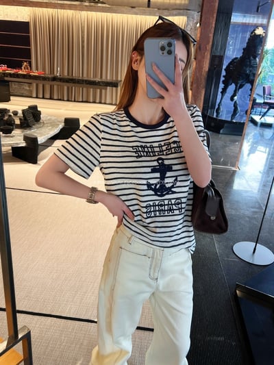 Celine字母條紋T恤10