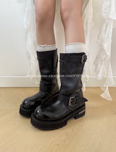 巴黎世家機車靴/馬丁靴1