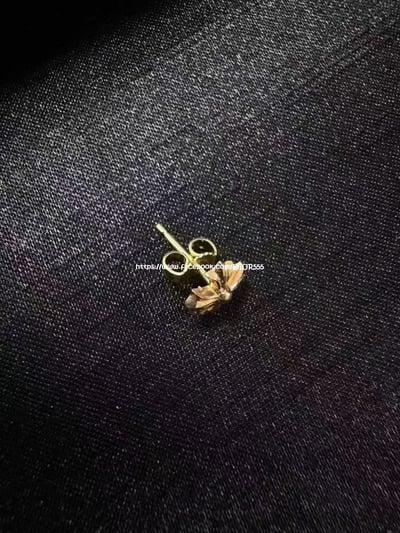 克羅心無鑽款十字花耳環3
