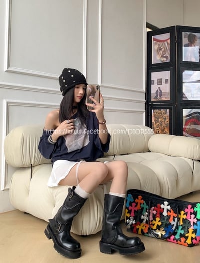 巴黎世家機車靴/馬丁靴3