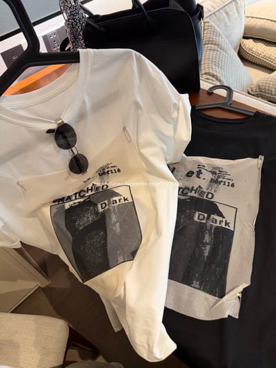 網紗印花短袖T 11