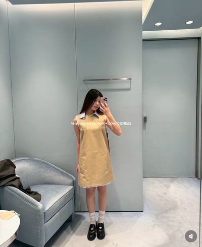 miu miu假兩件無袖連身裙7