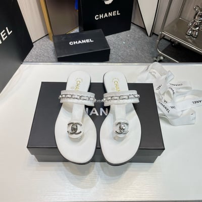 小香夾腳扣鏈條人字拖鞋16