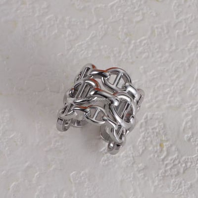 愛馬仕三層豬鼻戒指 10