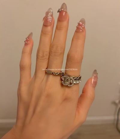 小香滿鑽三合一戒指(三件套）2