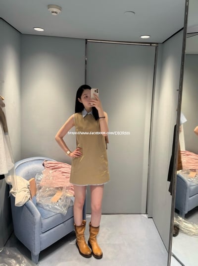 miu miu假兩件無袖連身裙5