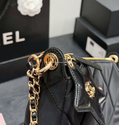 小香麂皮絲絨五角星半月包9