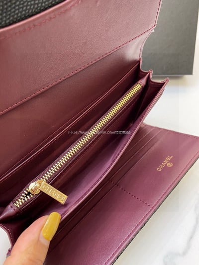 小香球紋經典菱格長夾6