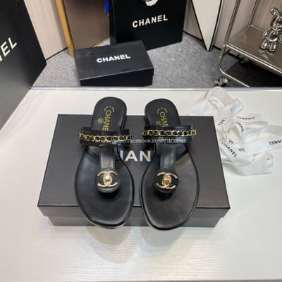 小香夾腳扣鏈條人字拖鞋14