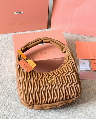 MiuMiu Wander 褶皺手提包9