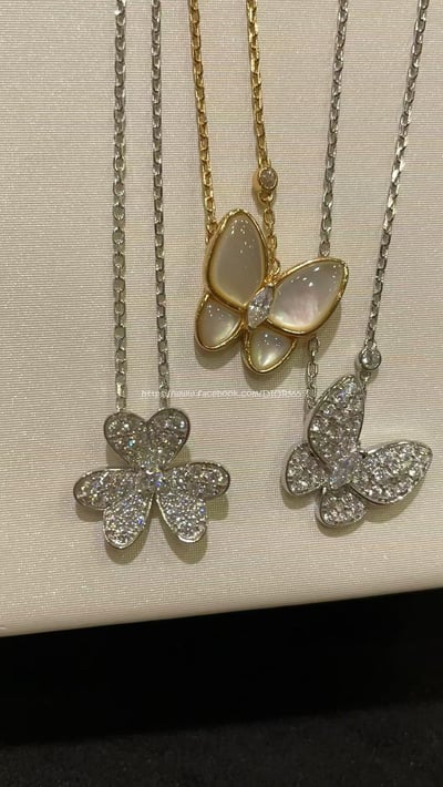 𝑉𝑎𝑛 𝑐𝑙𝑒𝑒𝑓 & 𝐴𝑟𝑝𝑒𝑙𝑠 滿鑽蝴蝶項鍊8