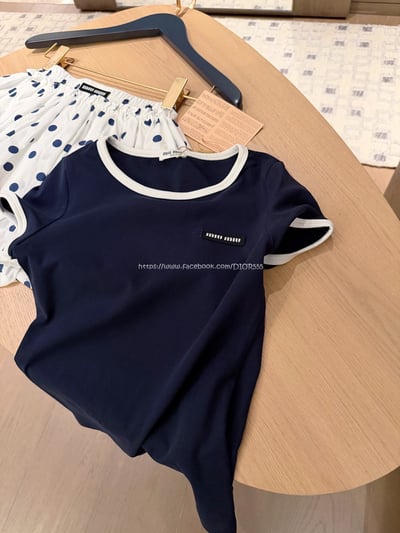 Miu Miu撞色顯瘦短袖T/褲裙7