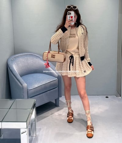 miumiu鏤空鈎花外套2