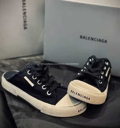 巴黎世家帆布半拖鞋7