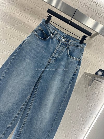 AW高腰褶皺牛仔彎刀褲10