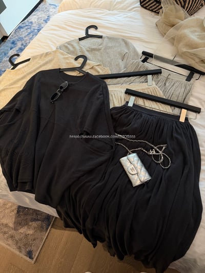 天絲亞麻長裙套裝(上衣+長裙)12