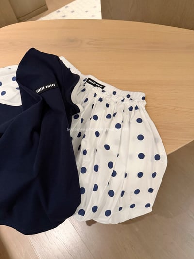 Miu Miu撞色顯瘦短袖T/褲裙9