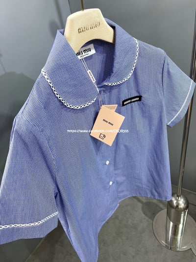 miu miu 藍格紋套裝裙7